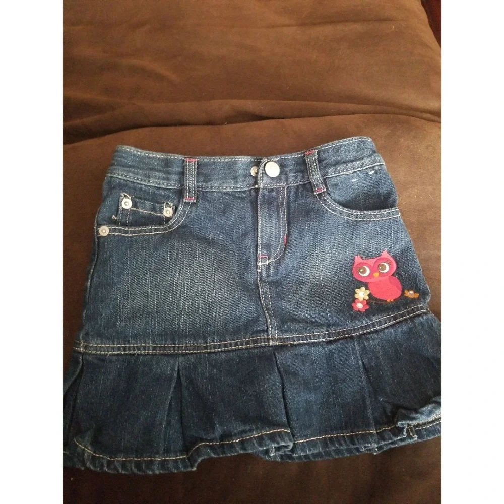 Gymboree fall‎ for autumn owl jean skirt size 6